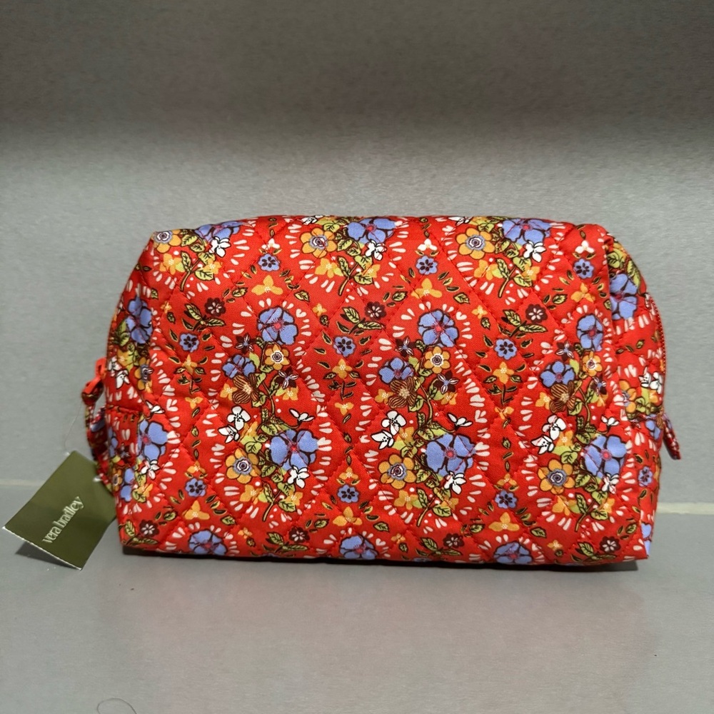 Vera Bradley Medium Cosmetic 50128-21367 Garden Paisley Orange.
